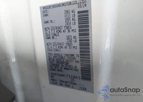 2024 Nissan Rogue S Fwd из США, поврежденный, VIN 5N1BT3AA8RC711865